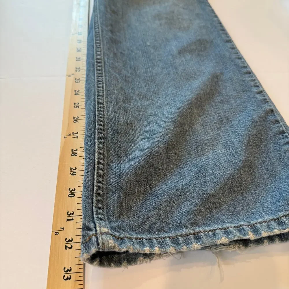 Vintage Phat Farm Distressed Jeans 34x34 Light Wash Straight Leg Y2K Streetwear